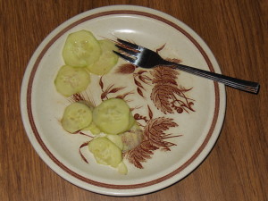 Teller leer essen